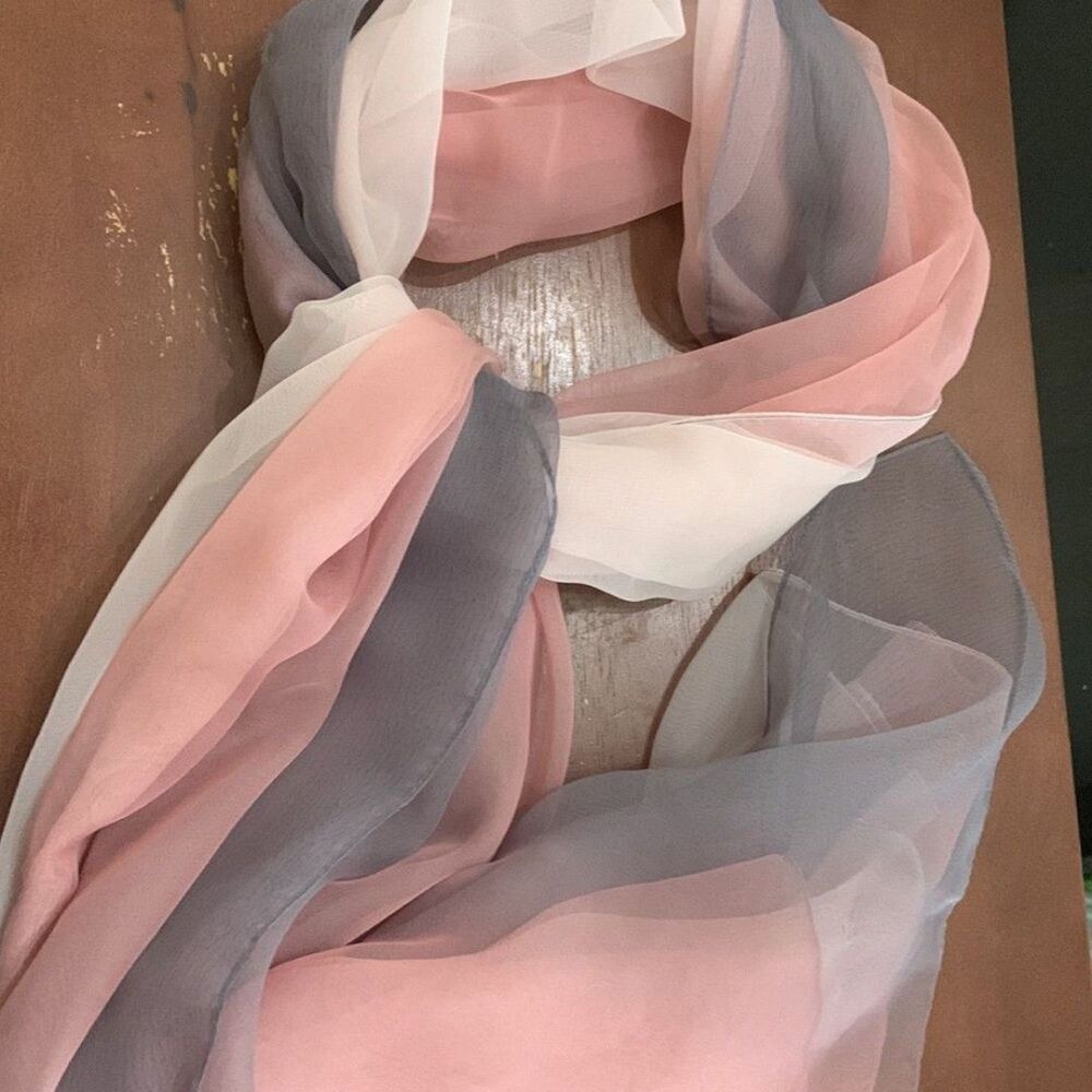La via della seta scarf made in como Italy 100%chiffon